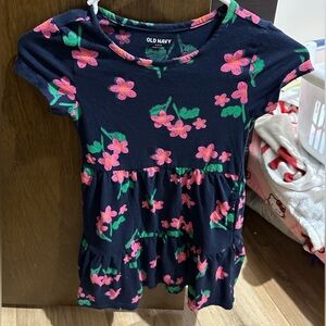 Old Navy Kids Navy Floral Tee